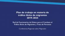 Plan de Trabajo en materia de Tráfico Ilícito de Migrantes de la CRM