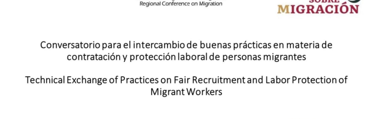Part 1: Dialogue for the exchange of good practices on hiring and labor protection of migrants Part 1: Dialogue for the exchange of good practices on hiring and labor protection of migrants